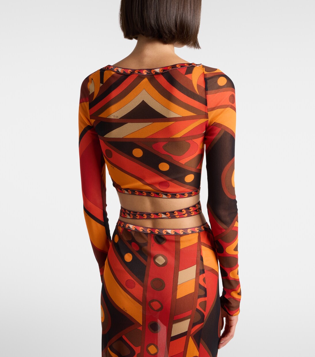 Cropped-Top Vivara aus Tüll | Pucci