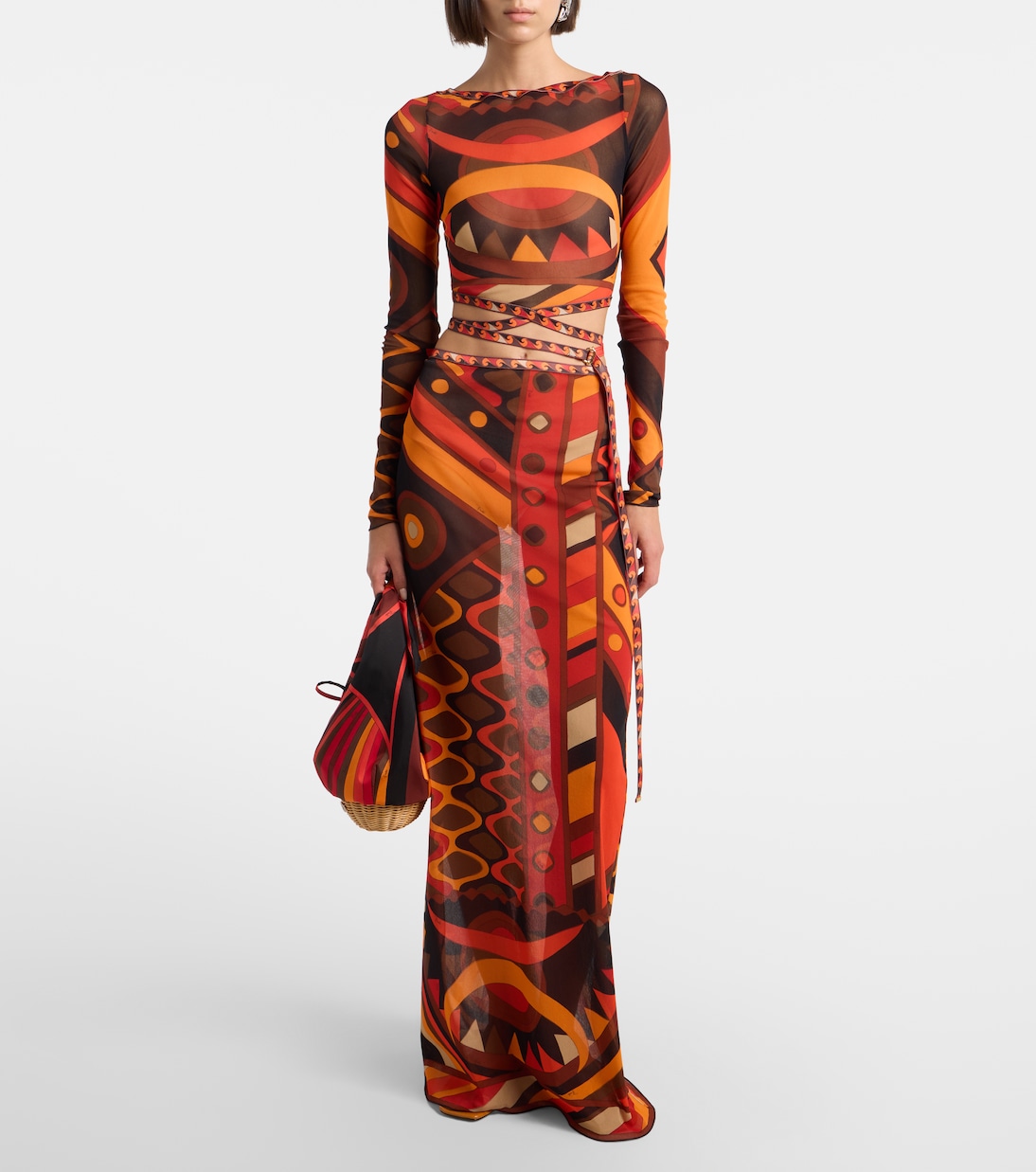 Cropped-Top Vivara aus Tüll | Pucci