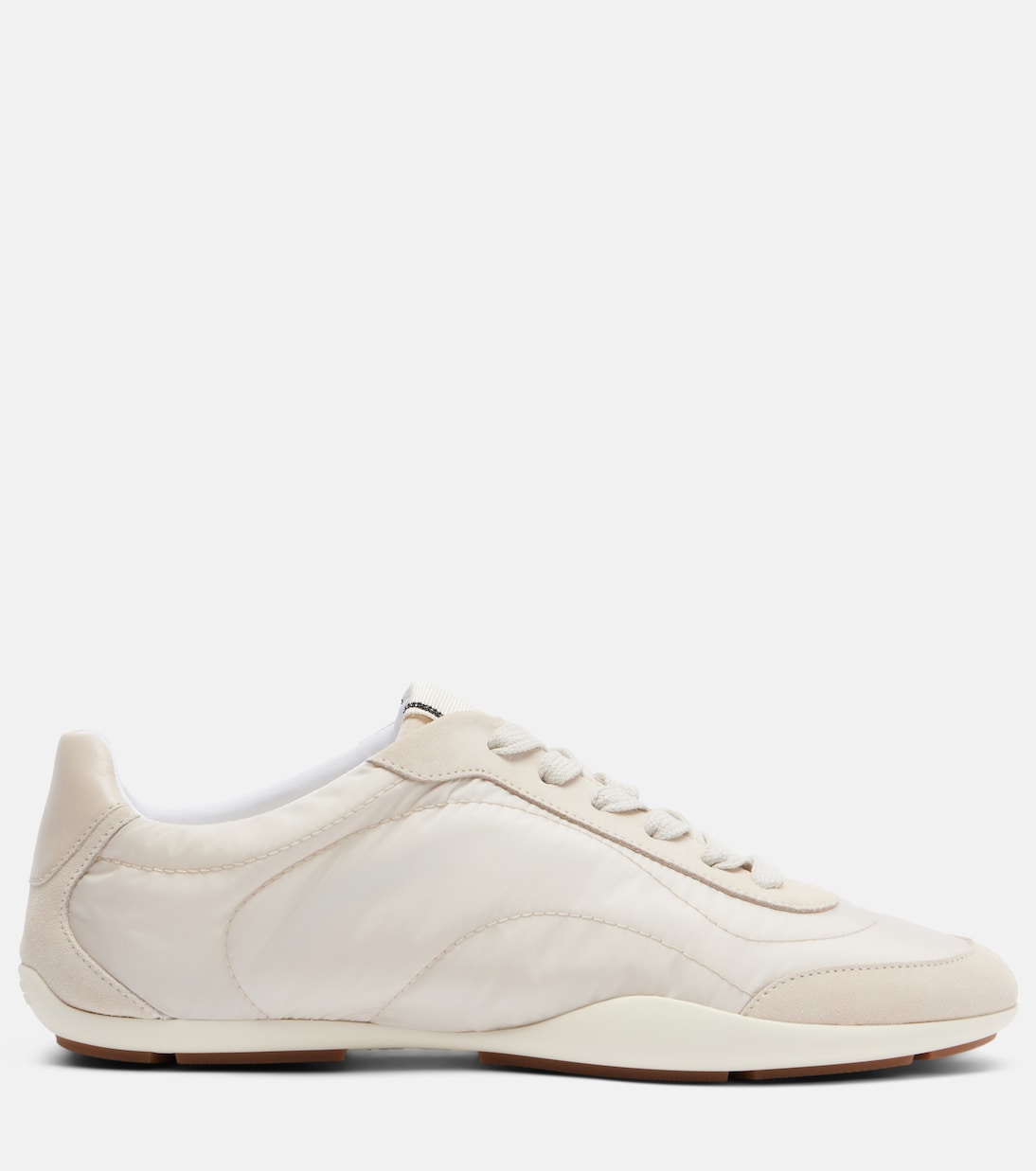 Monili suede-trimmed sneakers | Brunello Cucinelli