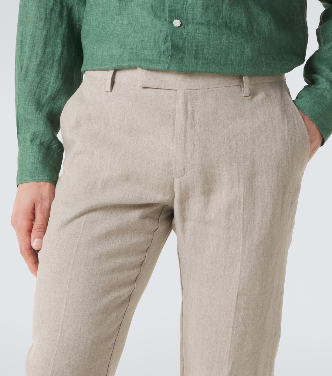 Linen straight pants | Sunspel