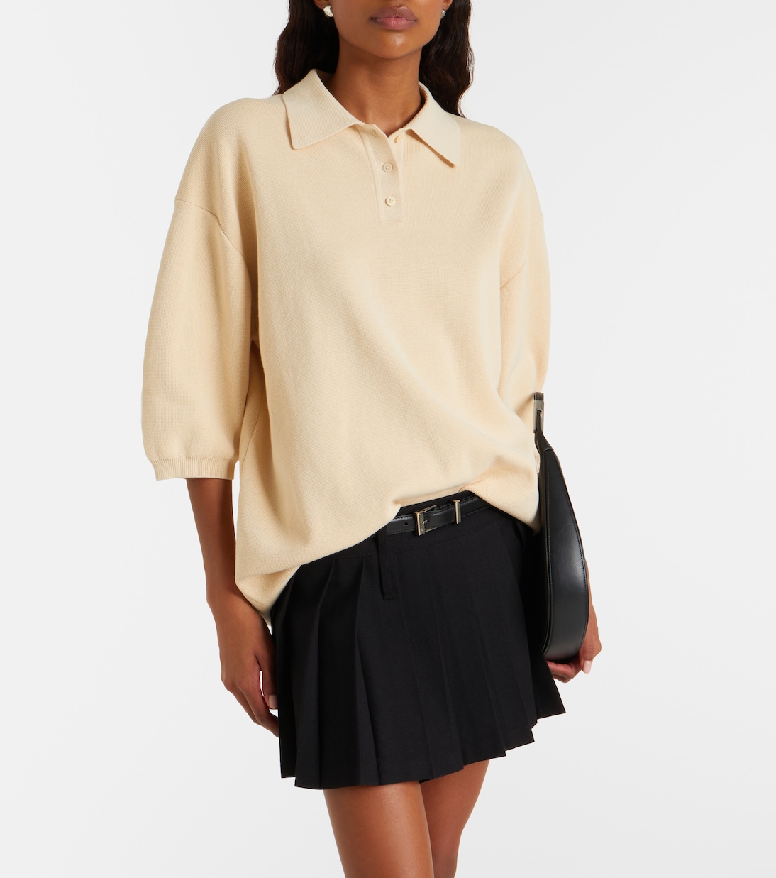 Nola cotton polo sweater | The Frankie Shop