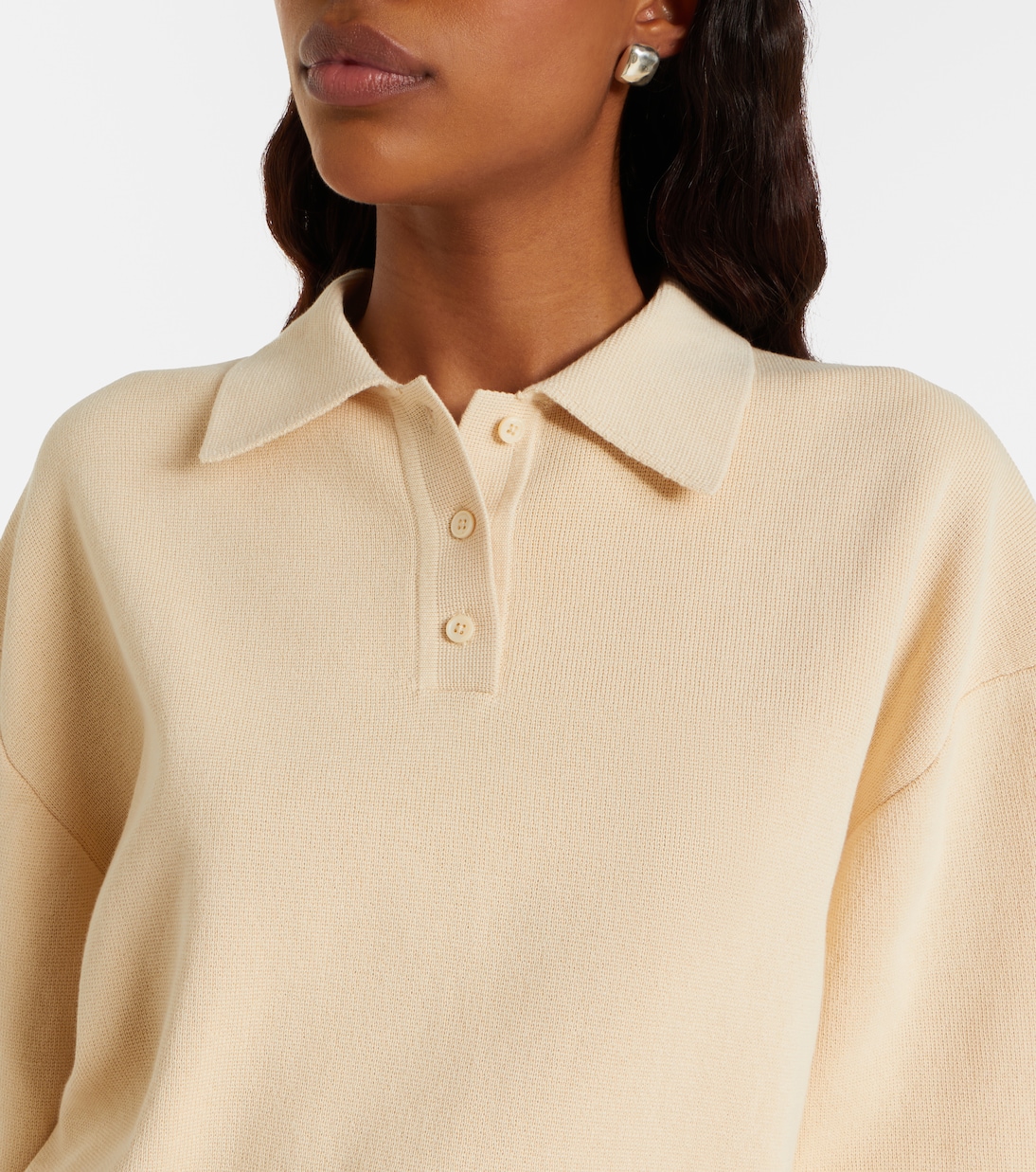 Nola cotton polo sweater | The Frankie Shop
