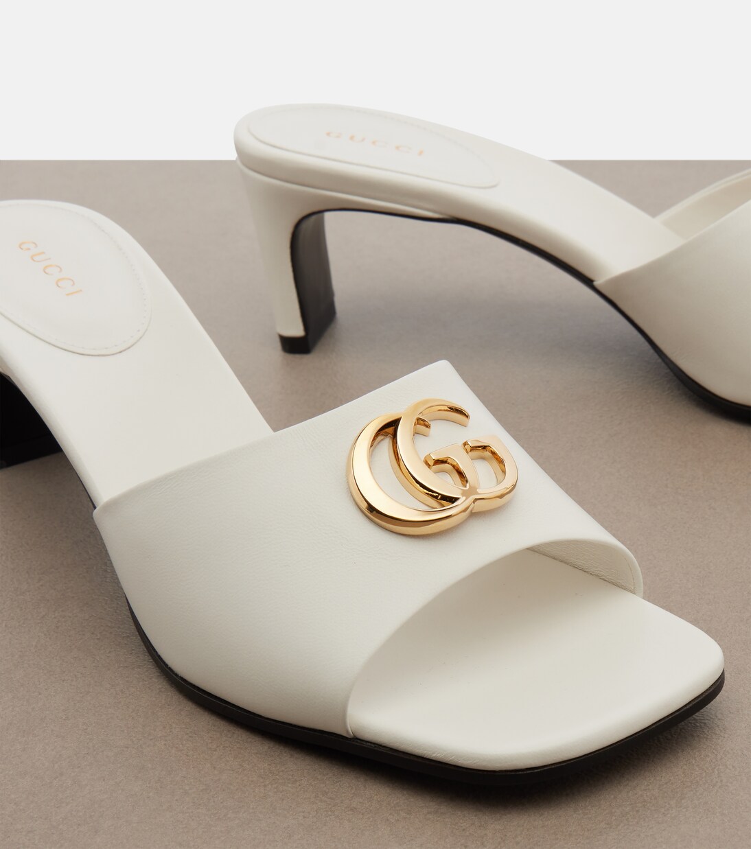 Double G leather mules | Gucci