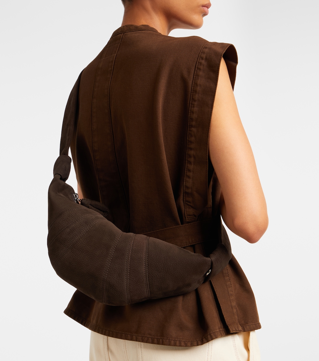 Schultertasche Croissant Small aus Leder | Lemaire