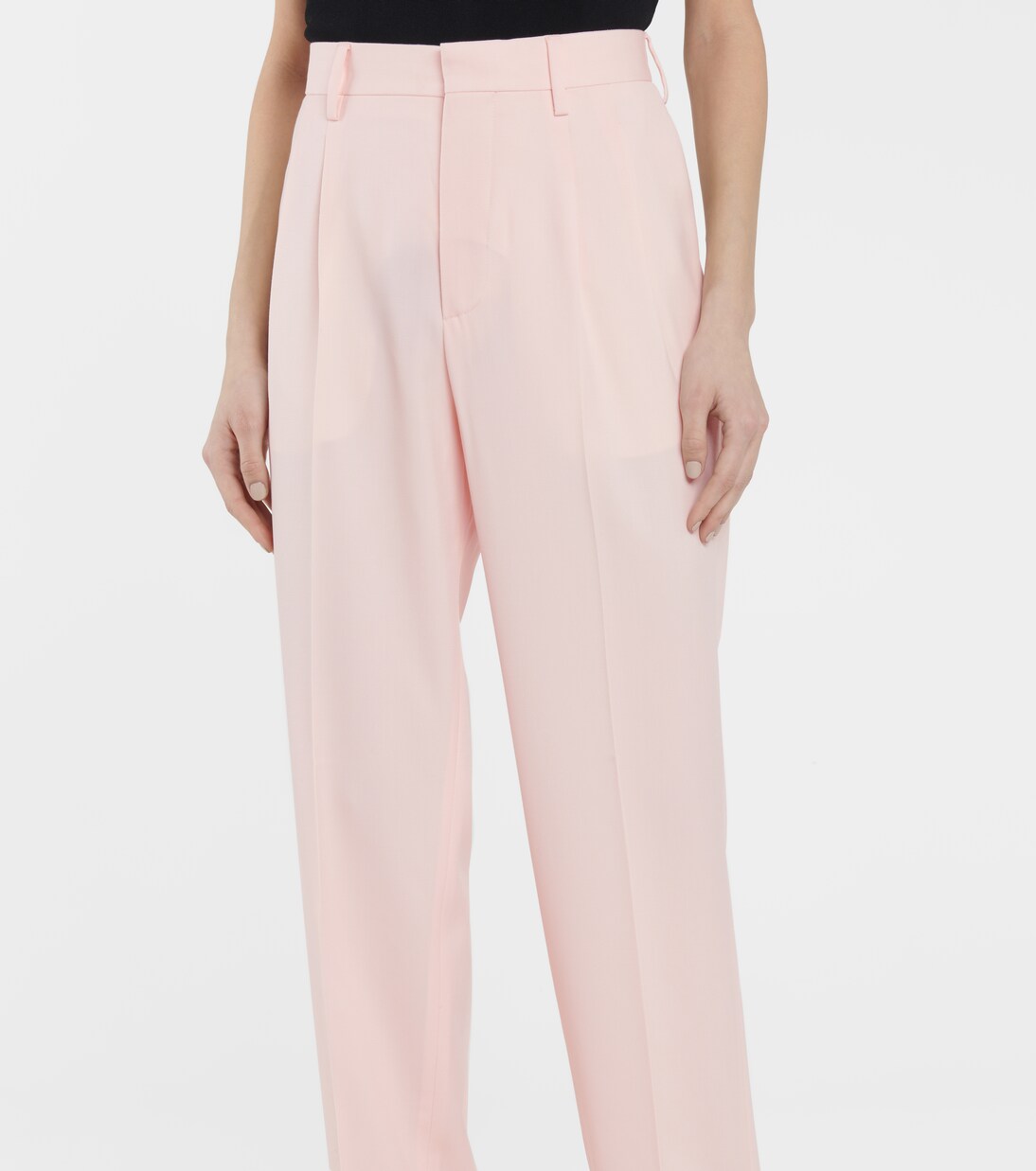 Pantalon droit Julien à taille haute en laine | Stella McCartney