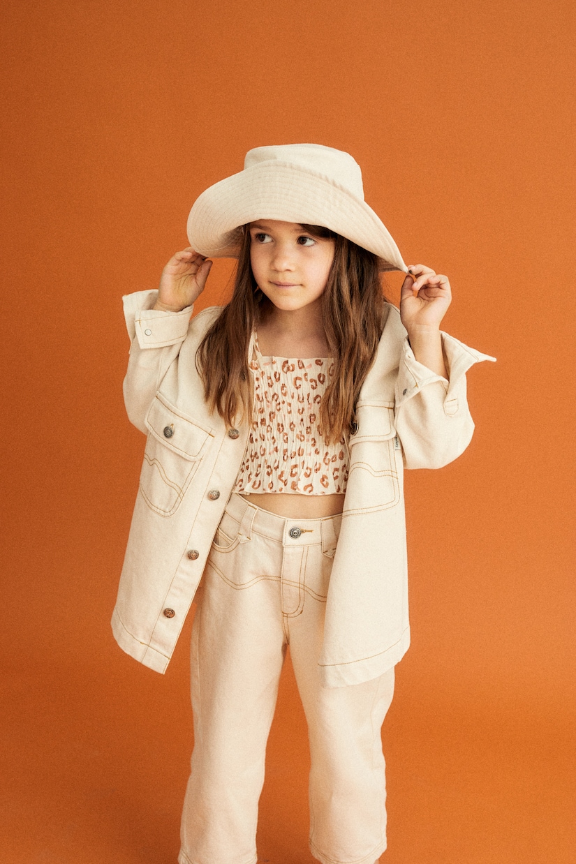 Leo printed cotton crop top | The New Society