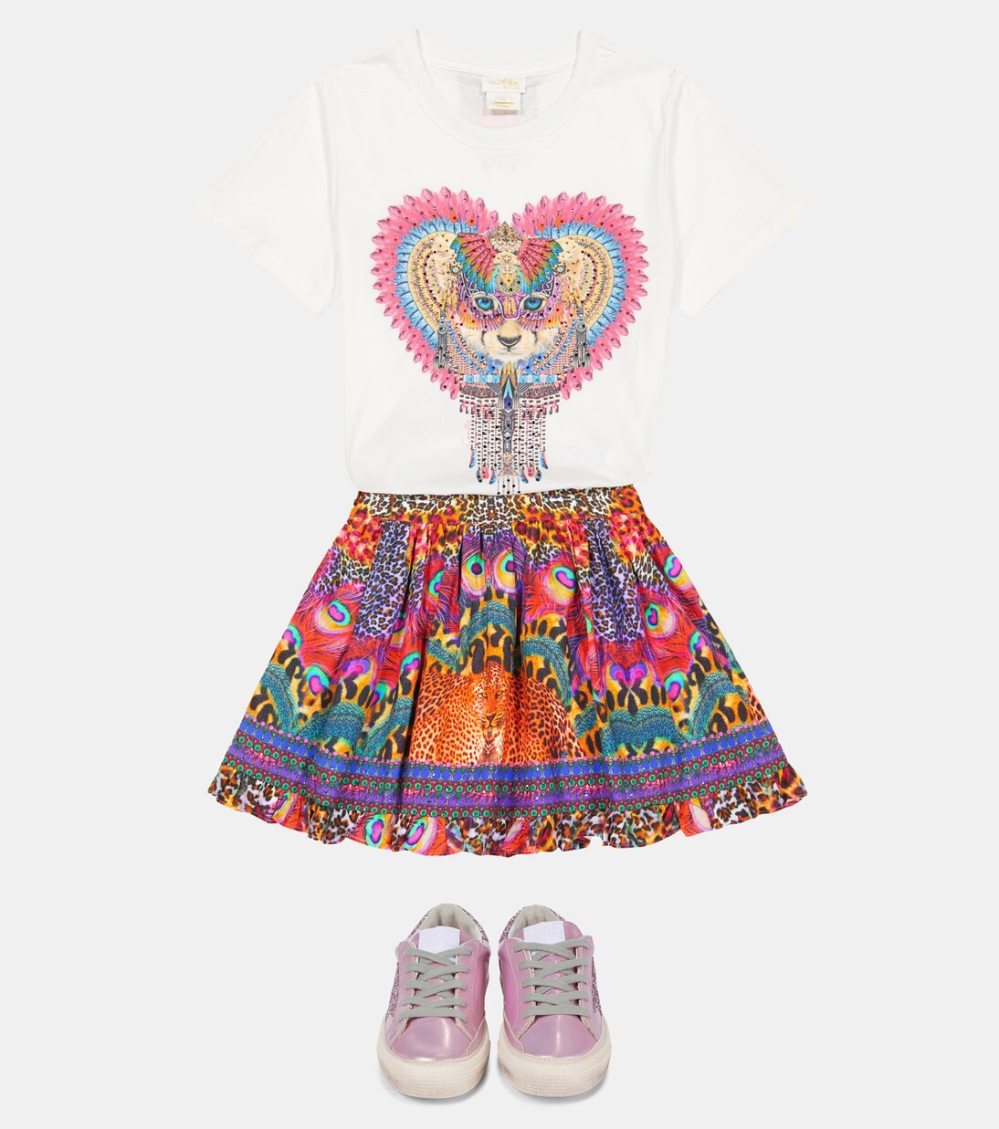 Jupe Xanadu Rising imprimée en coton | Camilla Kids