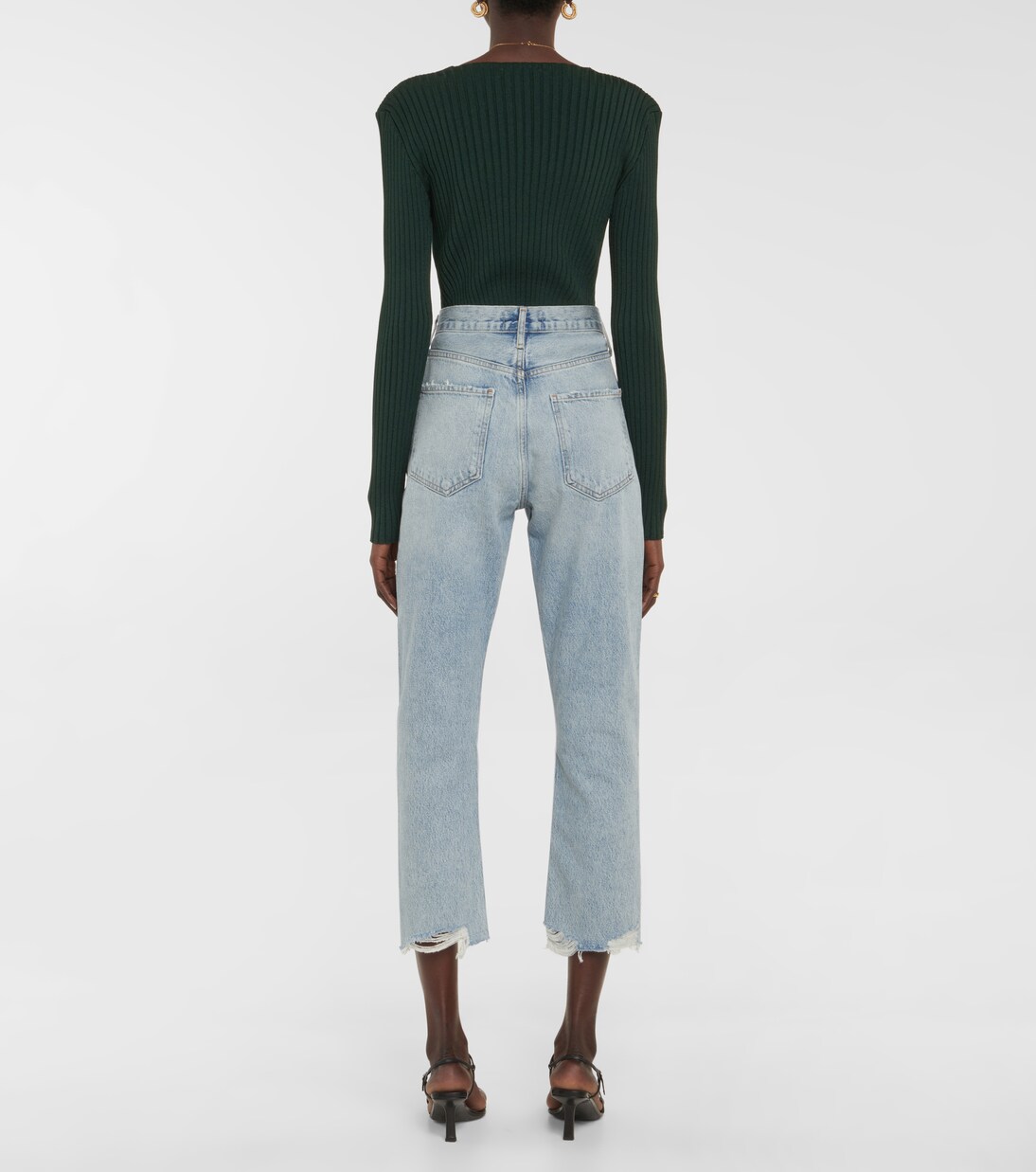 High-Rise Cropped Straight Jeans Riley | Agolde