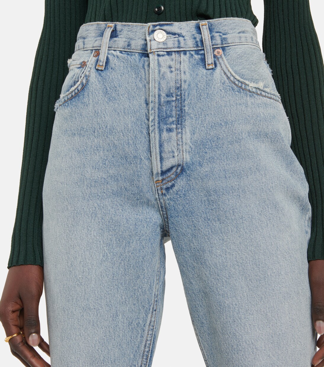 High-Rise Cropped Straight Jeans Riley | Agolde