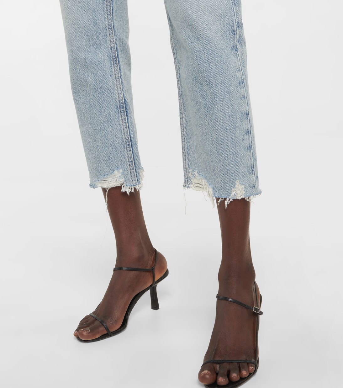 High-Rise Cropped Straight Jeans Riley | Agolde