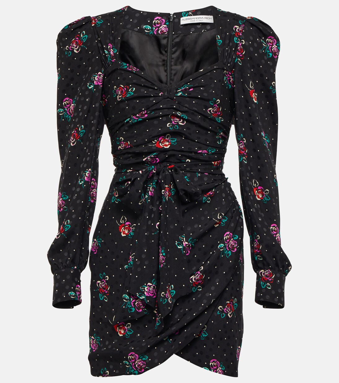 Robe en soie à fleurs | Alessandra Rich