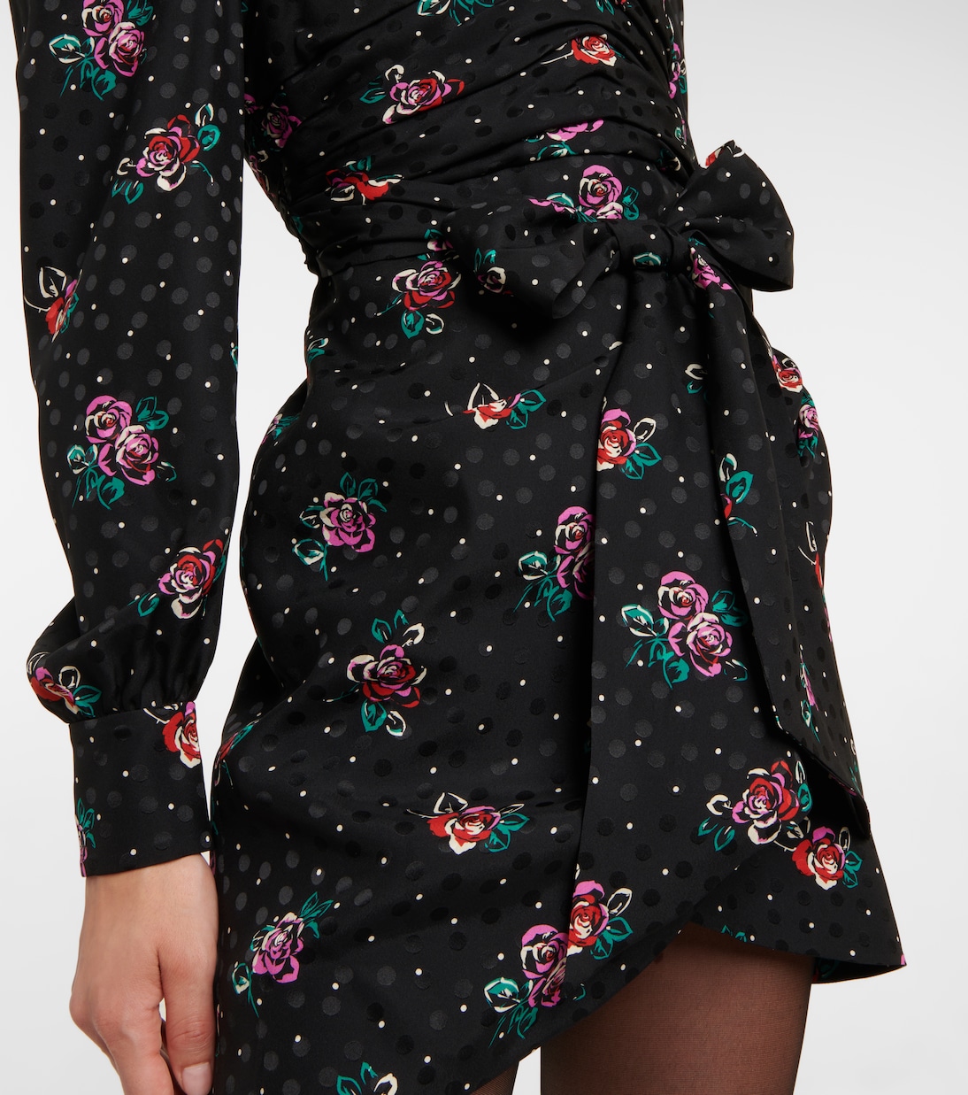 Robe en soie à fleurs | Alessandra Rich