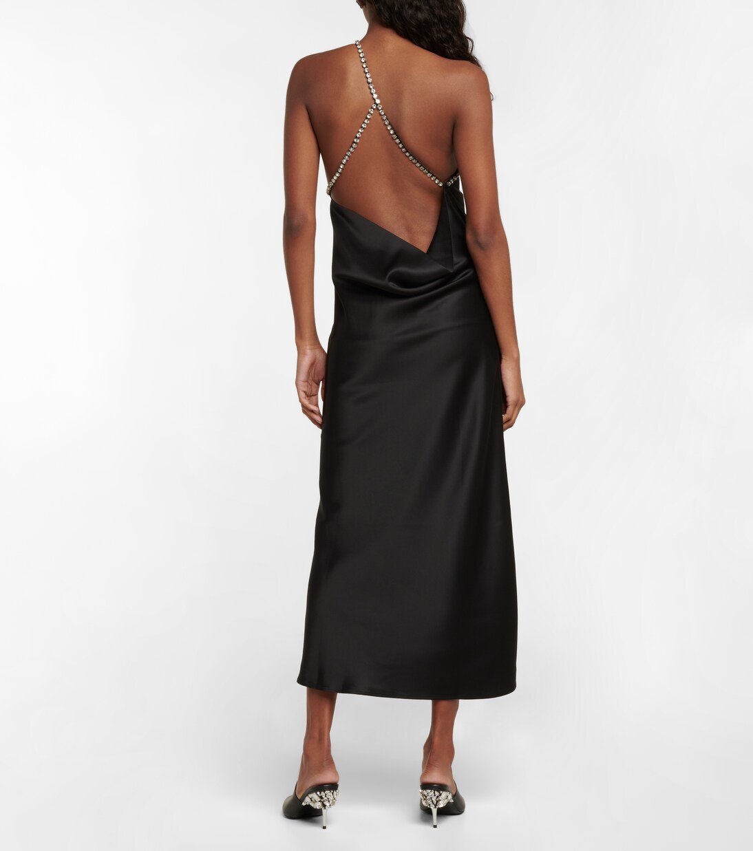 Robe midi Diana à cristaux | Dodo Bar Or