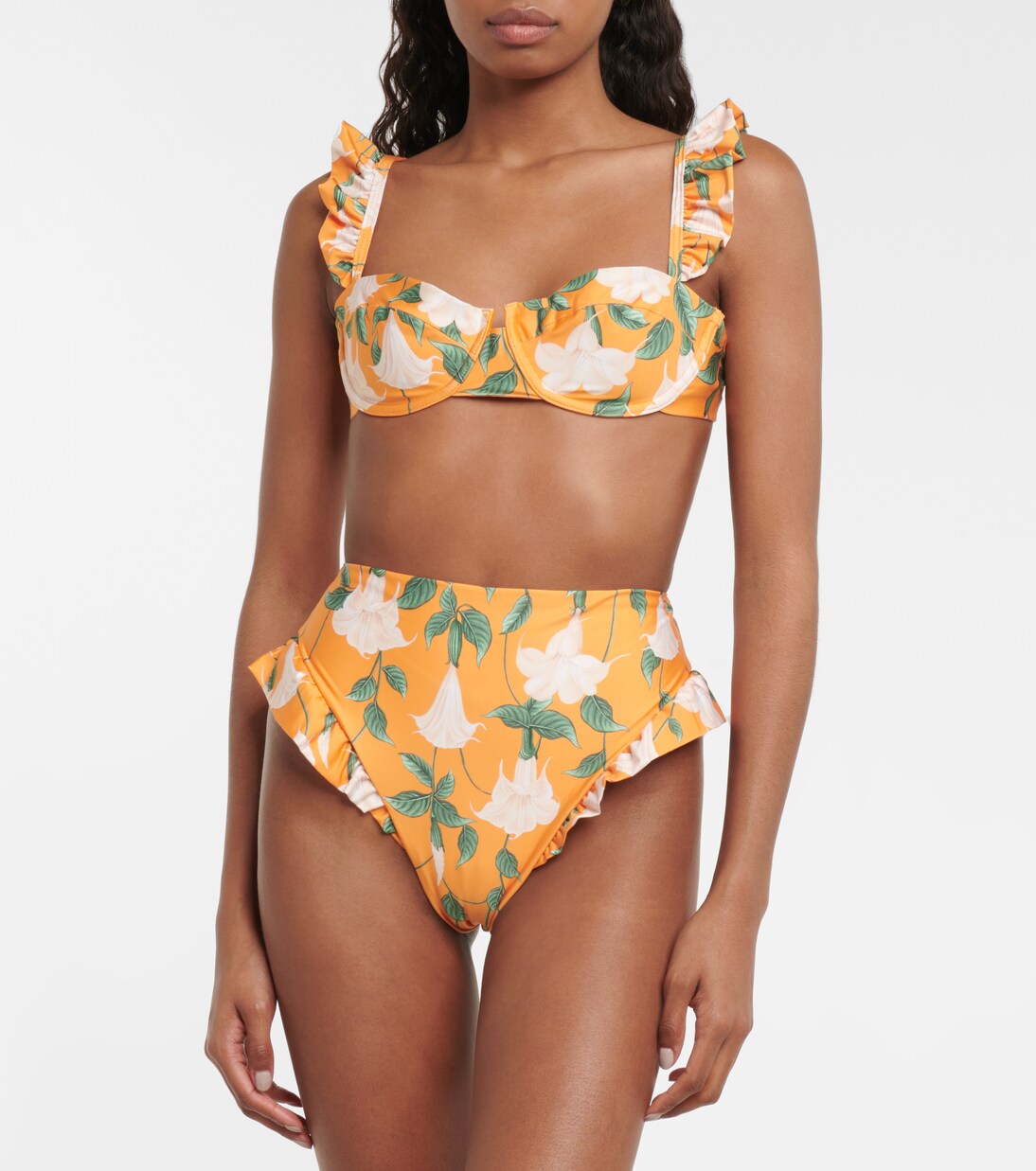 Haut de bikini Kiwi à fleurs | Agua by Agua Bendita