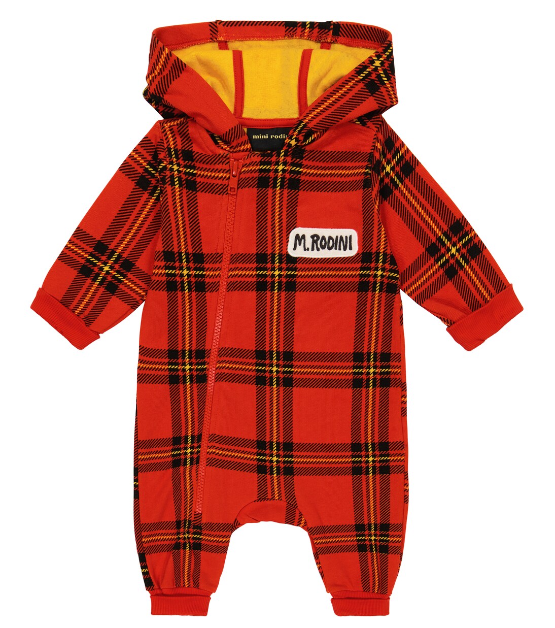 Baby checked cotton onesie | Mini Rodini