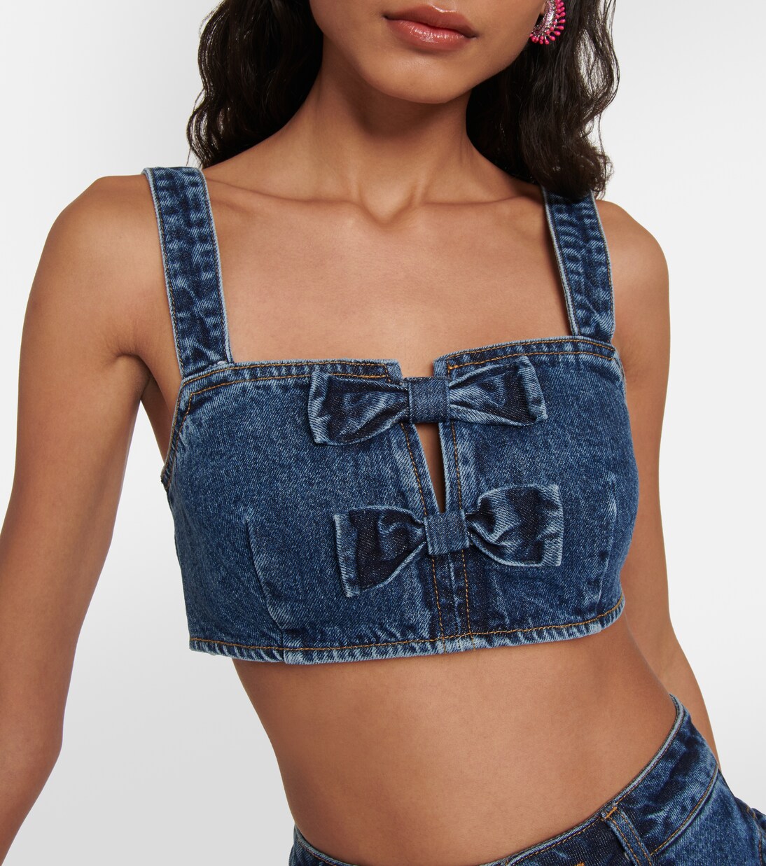 Bralette aus Denim | Self-Portrait