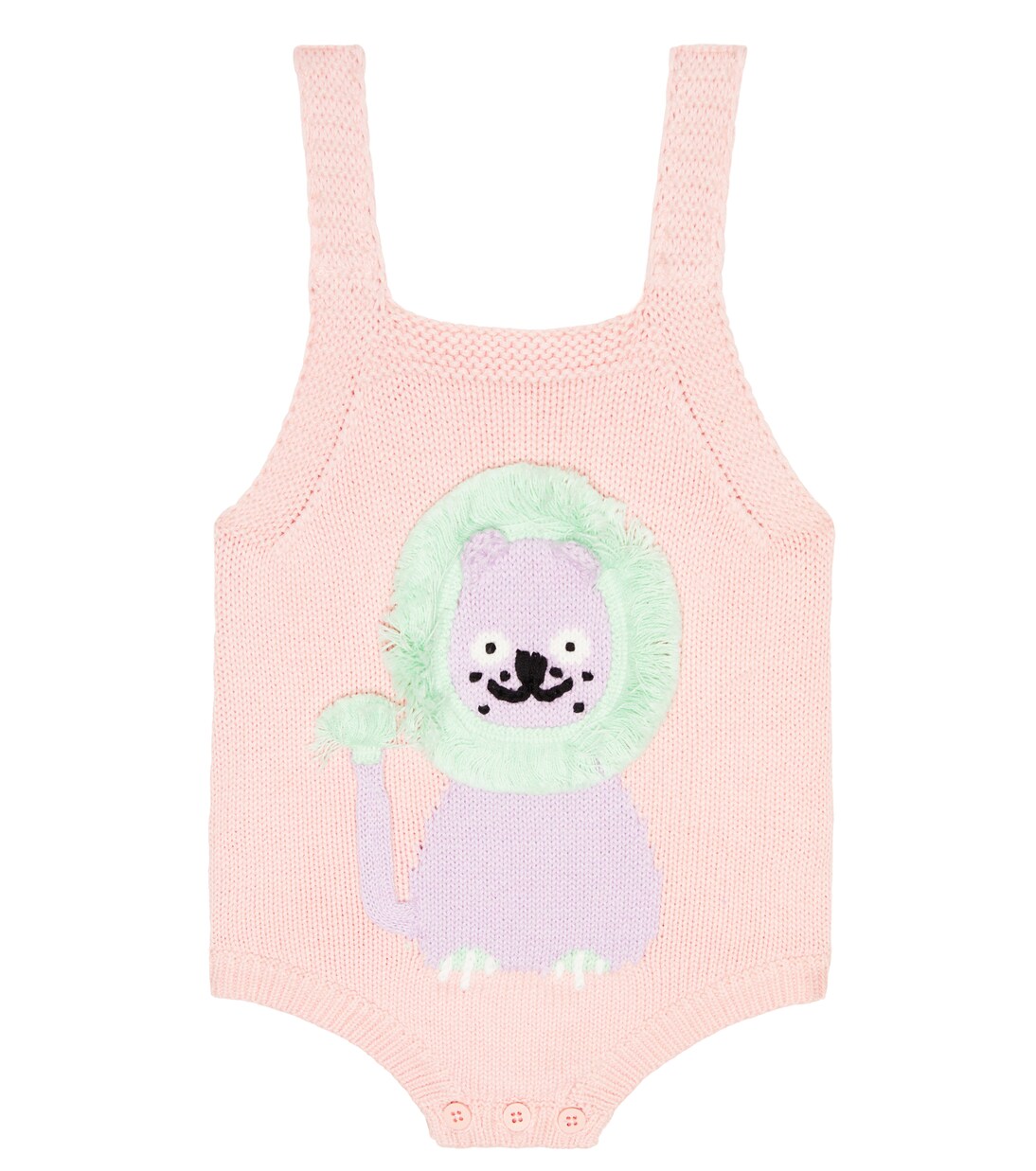 Baby appliqué cotton and wool bodysuit | Stella McCartney Kids