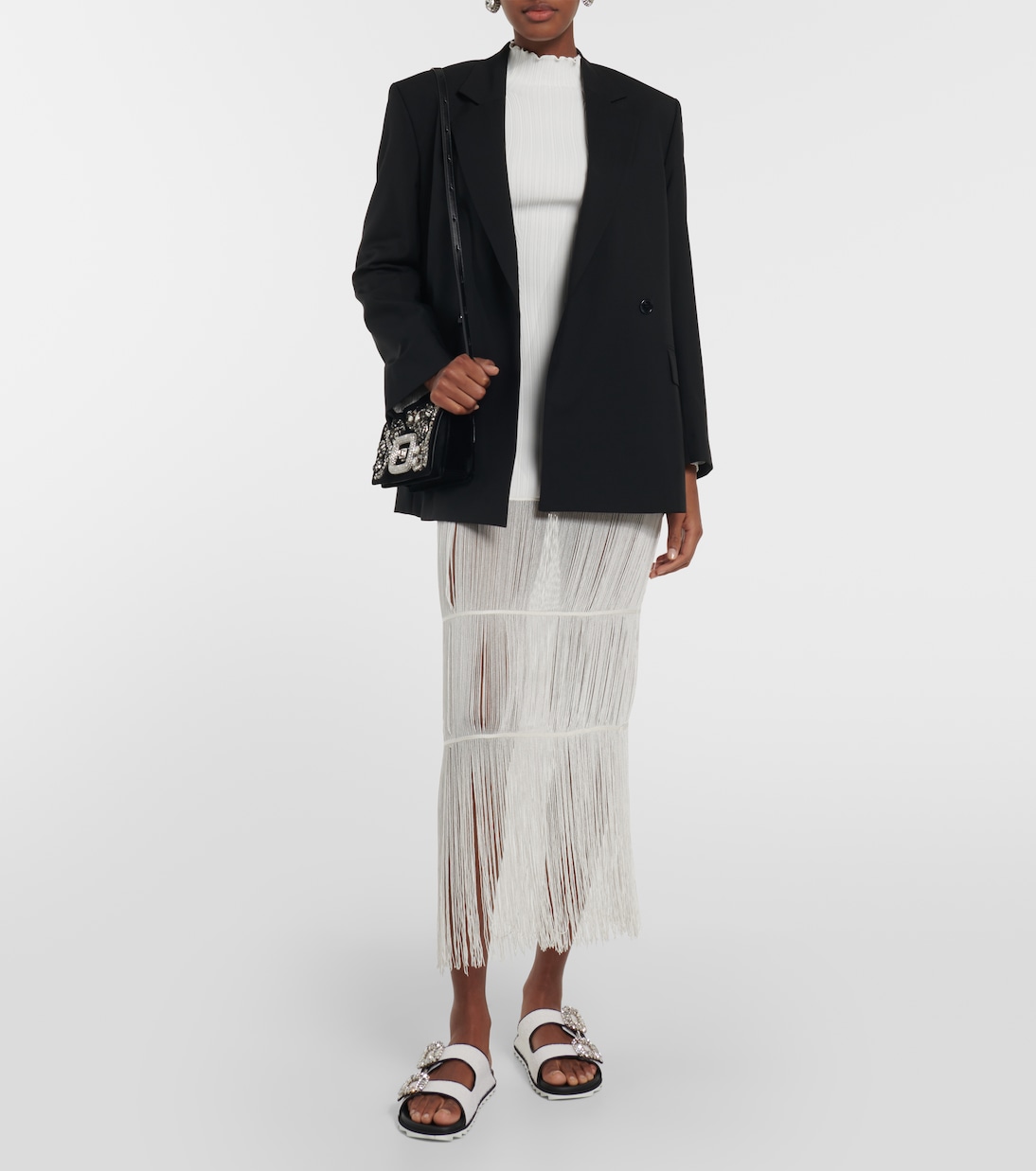 Sandalen Slidy Viv’ aus Bouclé | Roger Vivier