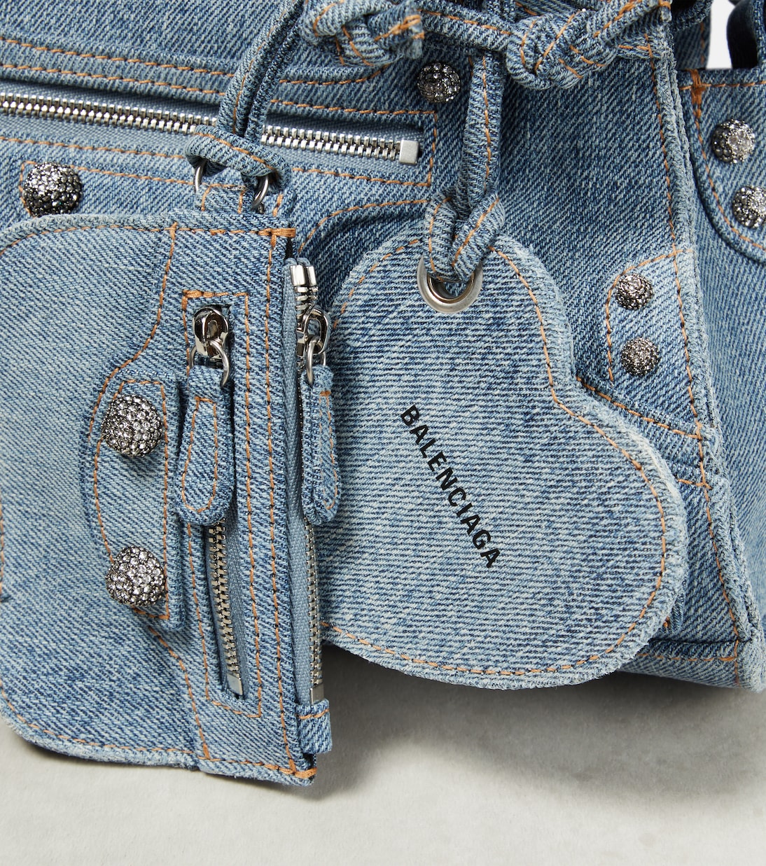 Sac Neo Cagole XS en jean | Balenciaga