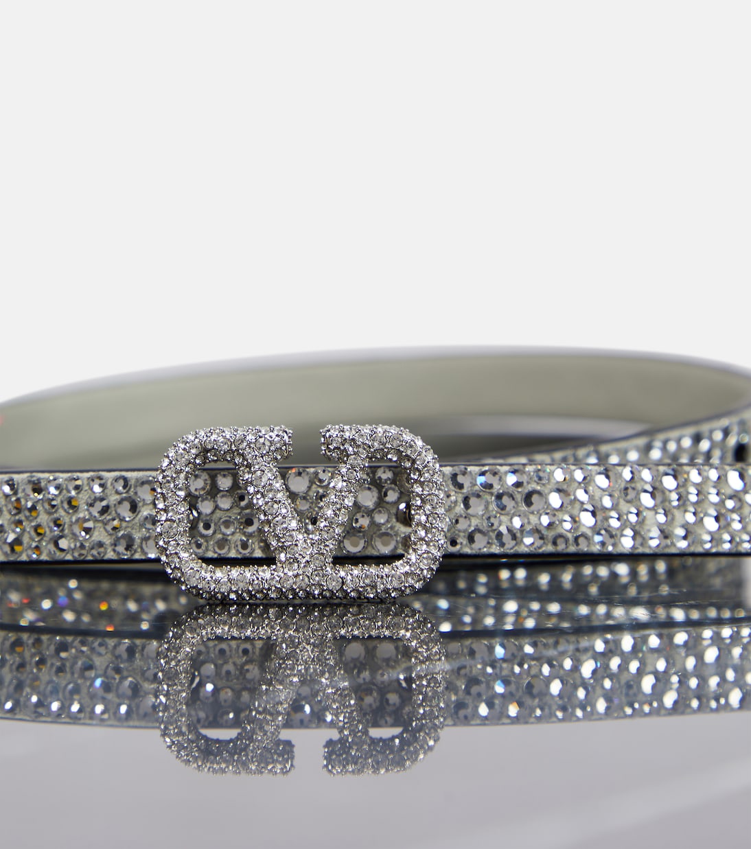VLogo Signature embellished leather belt | Valentino Garavani