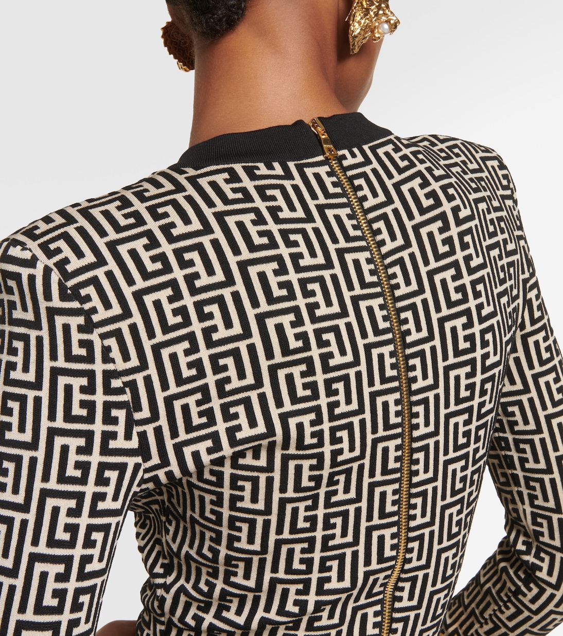 Minikleid Monogram aus einem Wollgemisch | Balmain