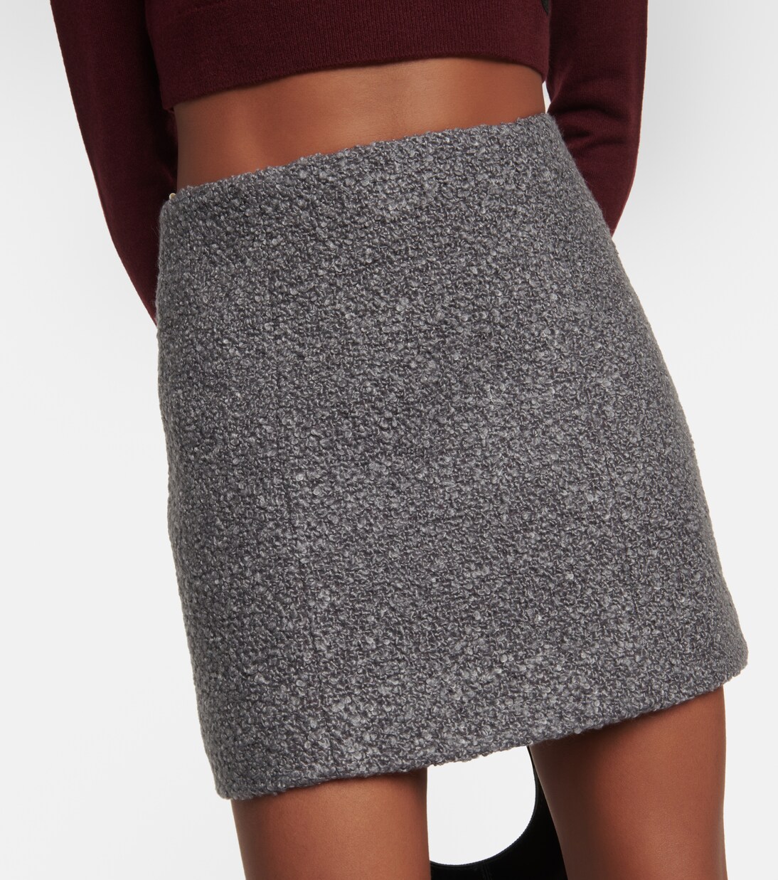 High-Rise-Minirock aus einem Wollgemisch | Patou