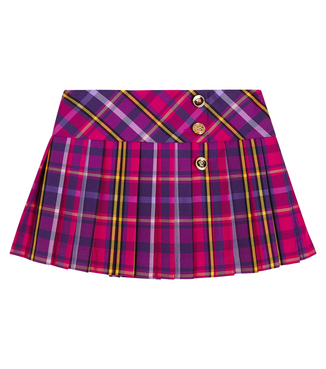 Tartan pleated skirt | Versace Kids