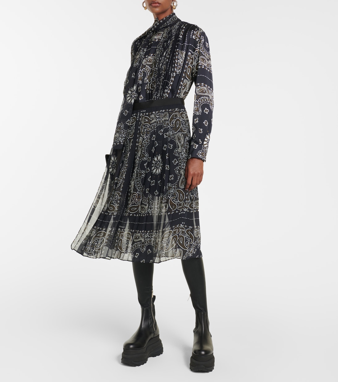 Abito midi con stampa | Sacai