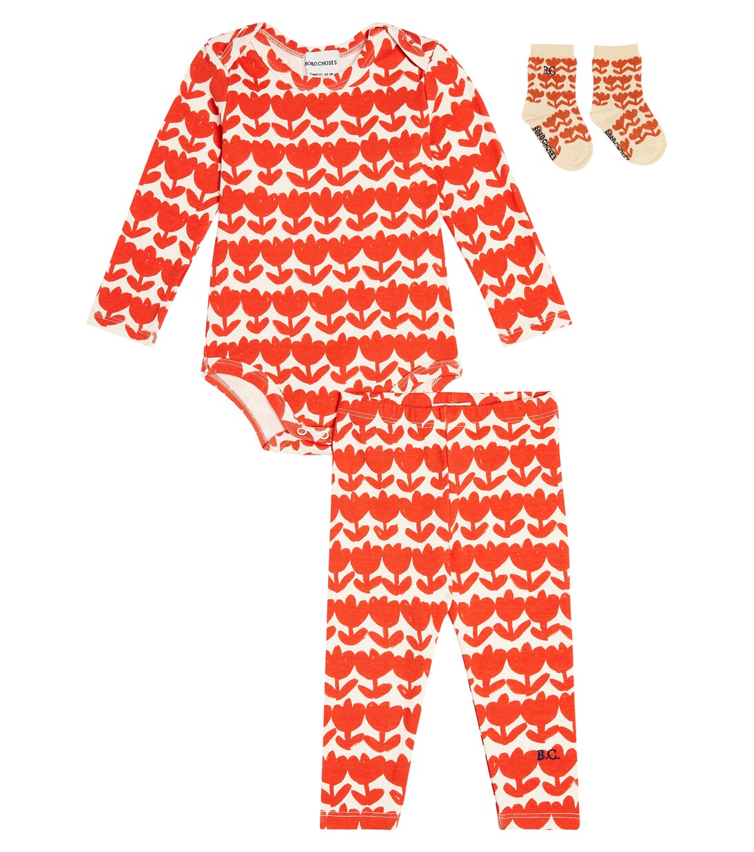 Baby bodysuit, leggings, and socks set  | Bobo Choses
