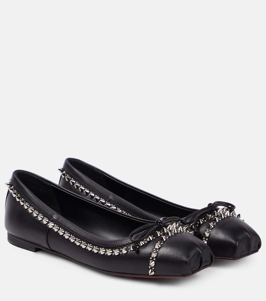 Mamadrague Spikes embellished leather ballet flats | Christian Louboutin