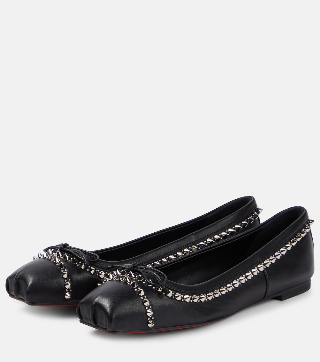Mamadrague Spikes embellished leather ballet flats | Christian Louboutin