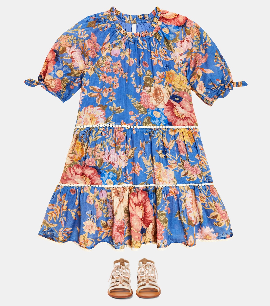 Robe August en coton à fleurs | Zimmermann Kids