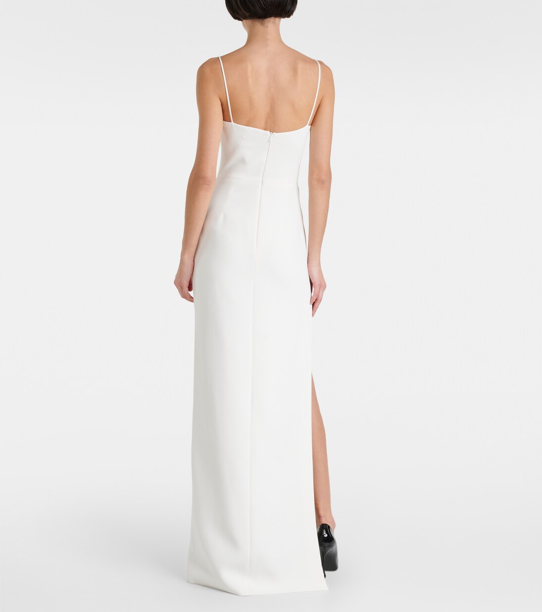 Robe longue en crêpe à ornements | David Koma