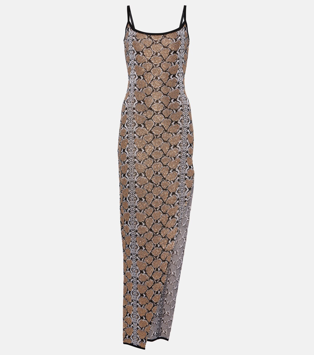 Robe longue à motif serpent | Balmain