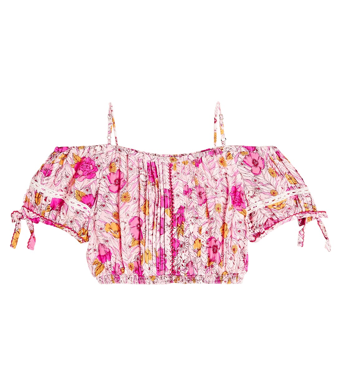 Bonny floral off-shoulder top | Poupette St Barth Kids