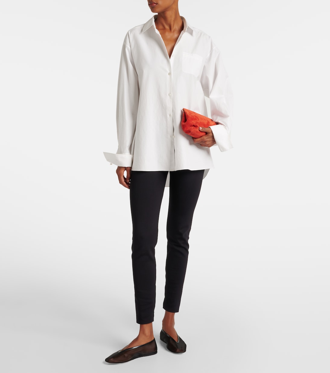 Luna皮革边饰网布芭蕾舞平底鞋 | Le Monde Béryl