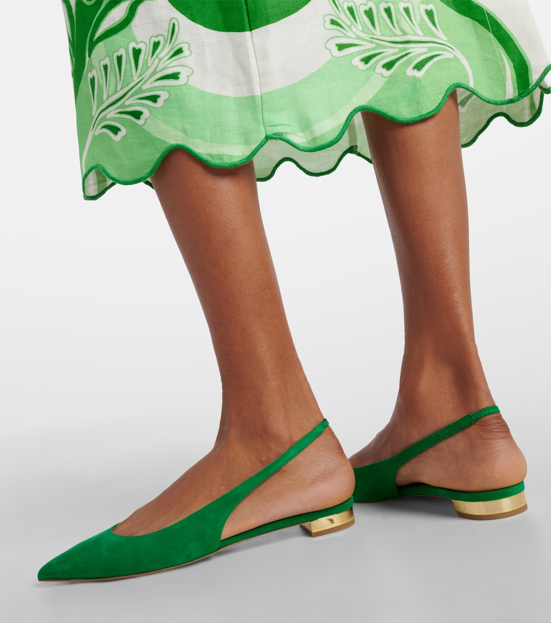 Purist suede slingback flats | Aquazzura