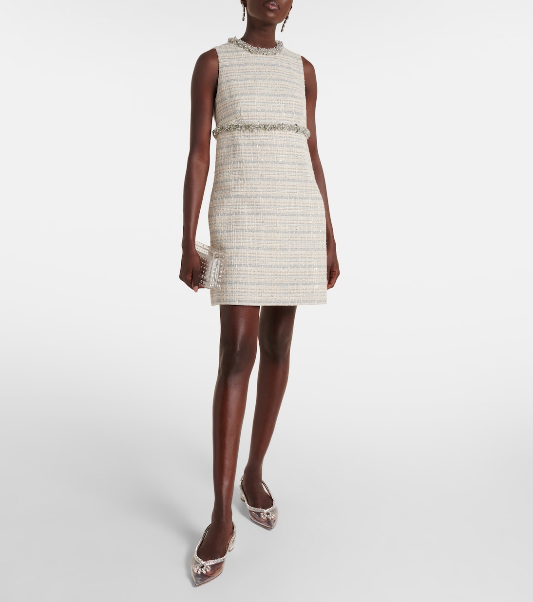 Seduction crystal-embellished PVC slingback flats | Aquazzura