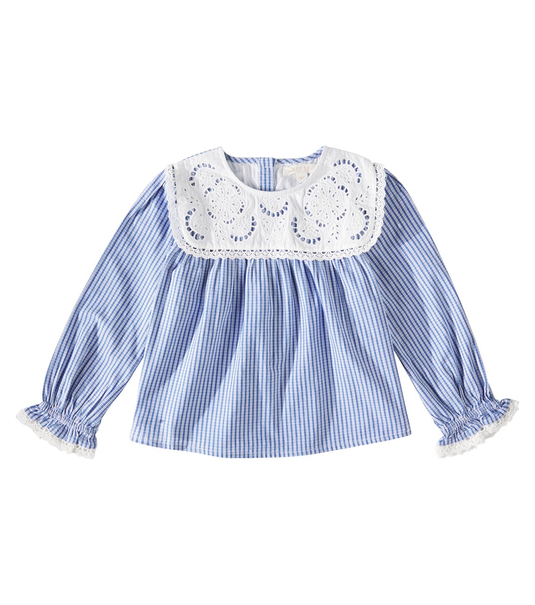 Henriette lace-trimmed cotton top | Louise Misha