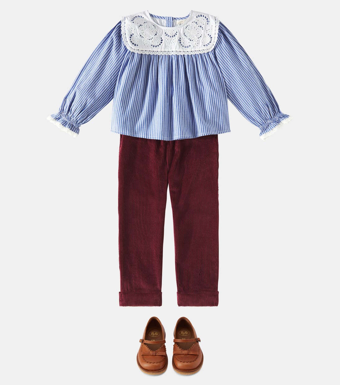 Henriette lace-trimmed cotton top | Louise Misha