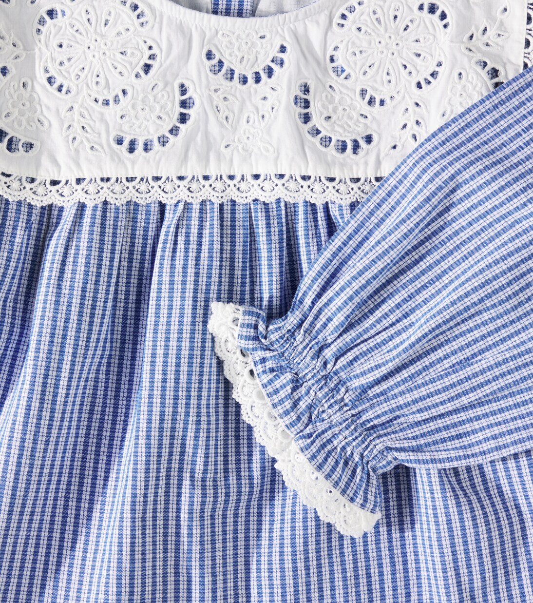 Henriette lace-trimmed cotton top | Louise Misha