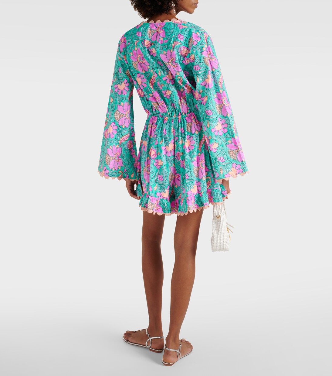 Colorblocked cotton poplin romper | Juliet Dunn