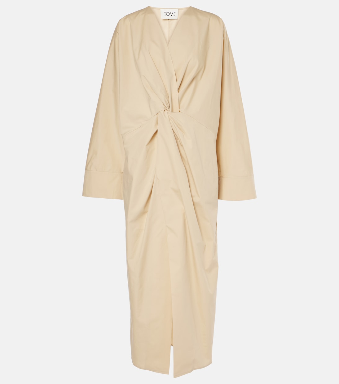 Ailin draped cotton midi dress | Tove