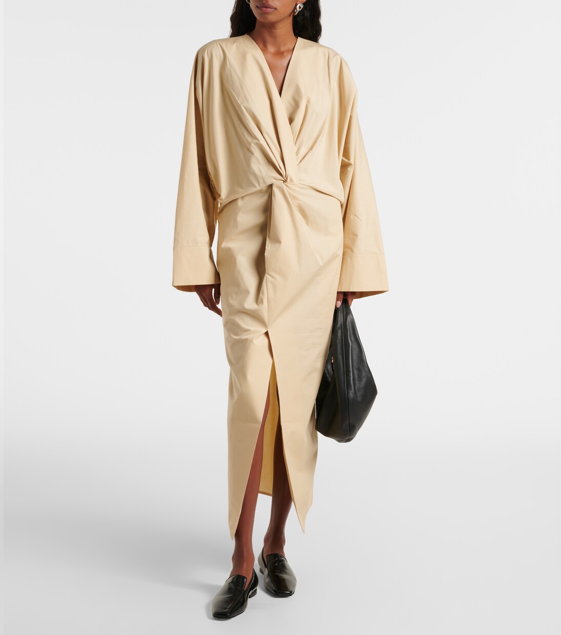 Ailin draped cotton midi dress | Tove