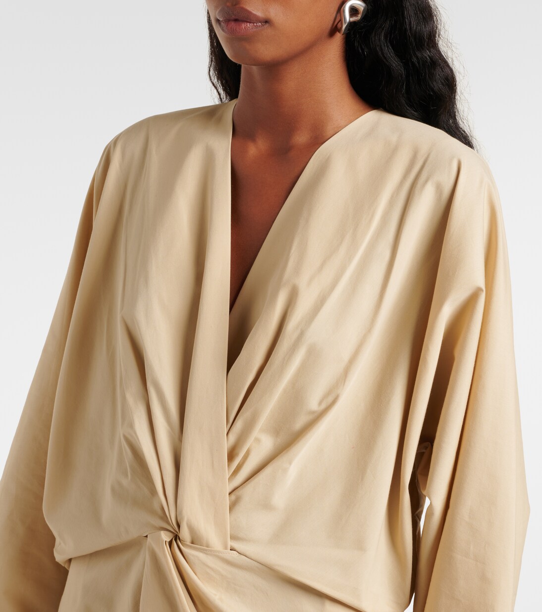 Ailin draped cotton midi dress | Tove