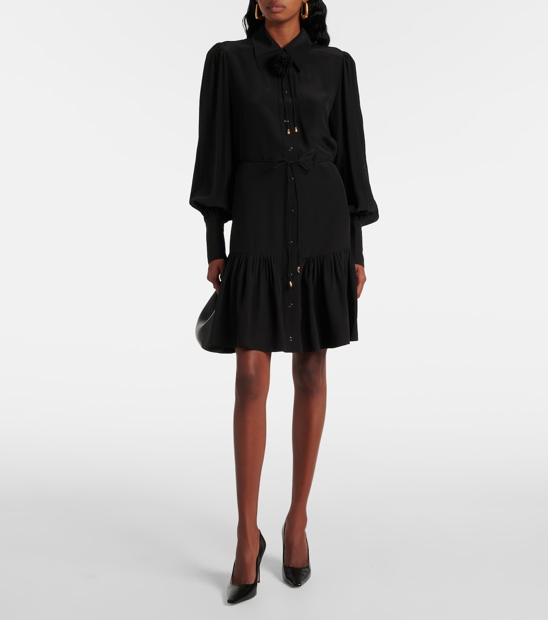 Belted ruffled shirt dress | Zimmermann