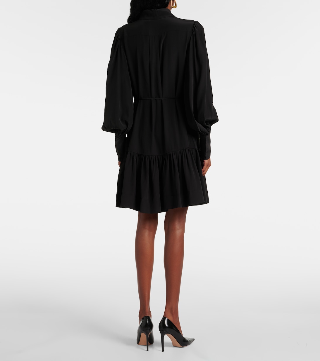 Belted ruffled shirt dress | Zimmermann