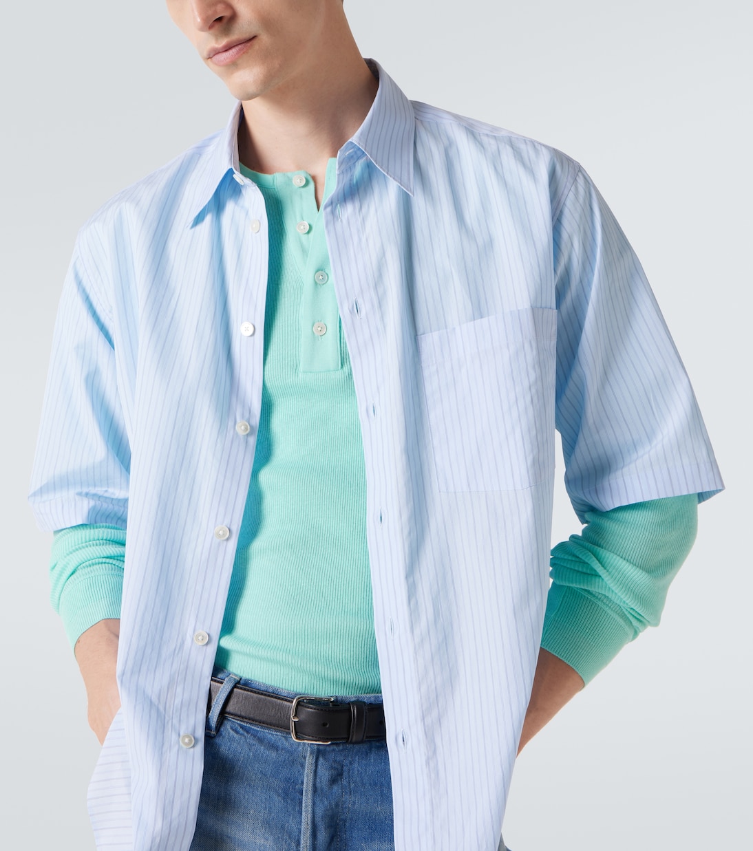 Chemise en coton rayé | Auralee