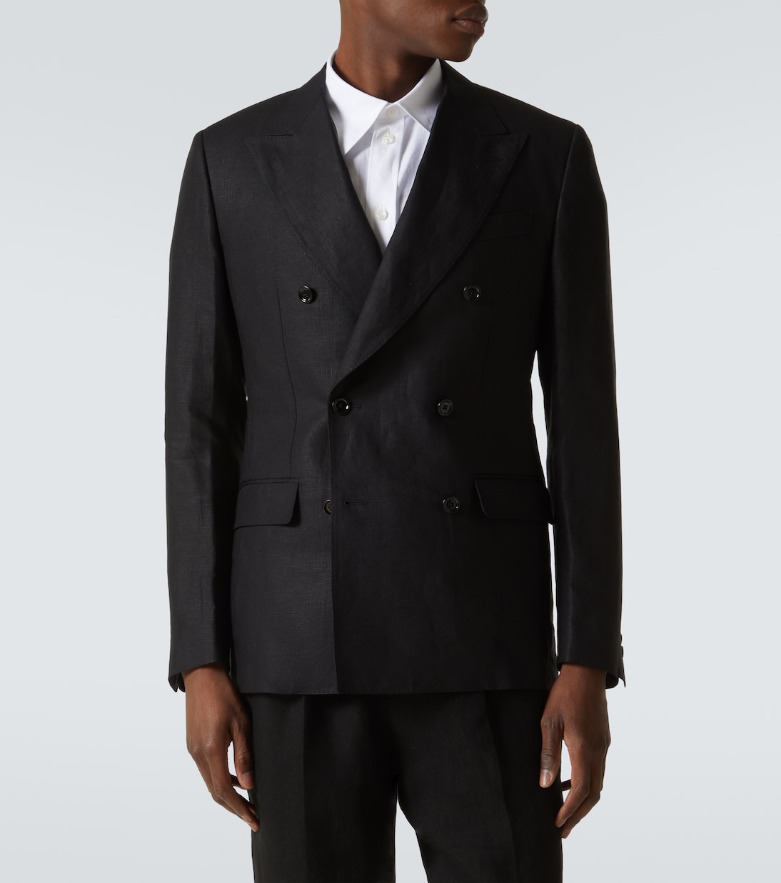 Double-breasted linen suit jacket | Dolce&Gabbana