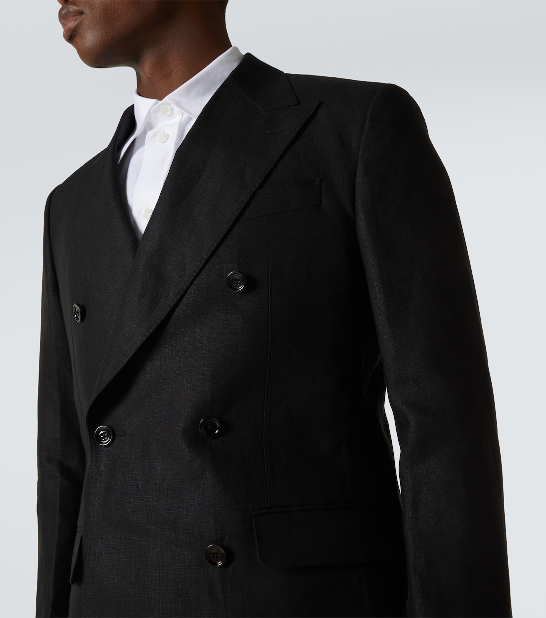 Double-breasted linen suit jacket | Dolce&Gabbana